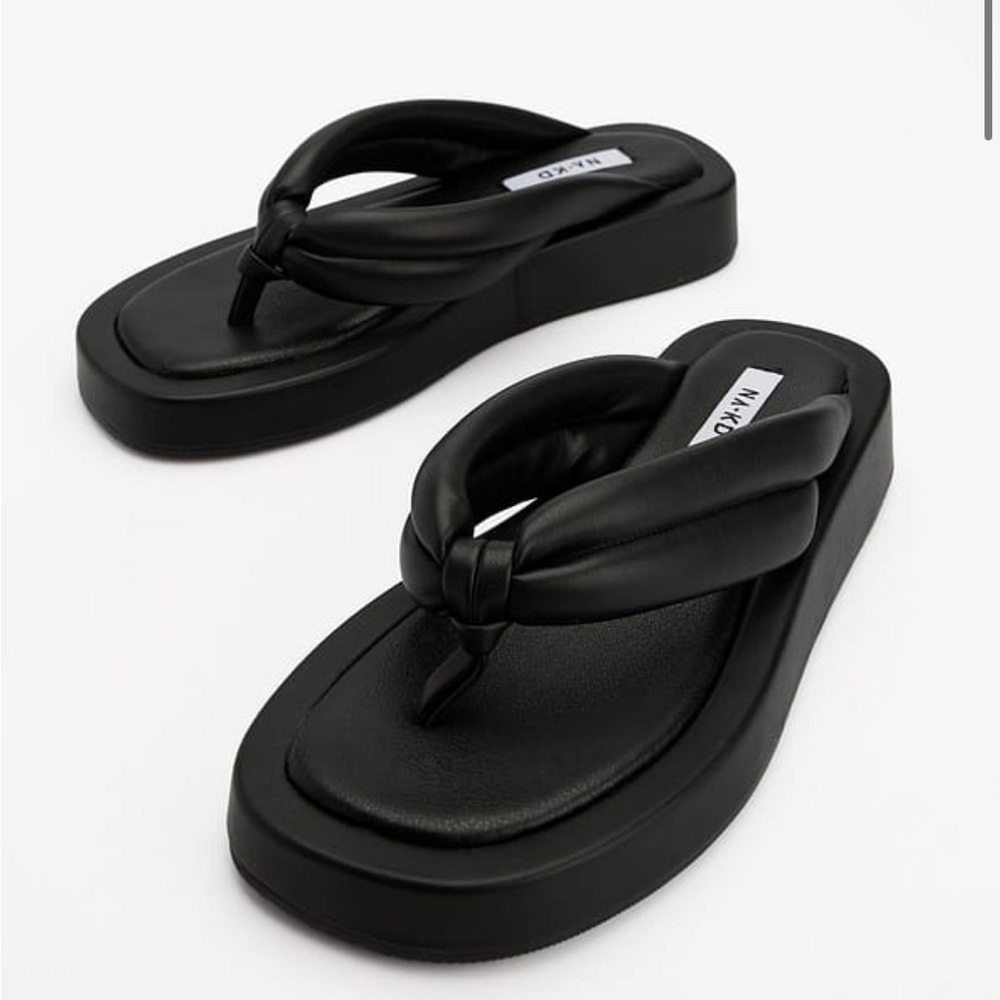 Nakd Platform Flip Flop Black